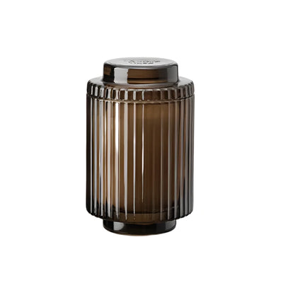 11oz Ribbed Glass<br>Candle with Lid