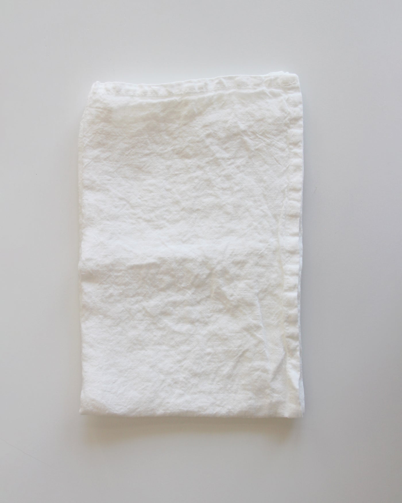 Simple White Linen Napkins