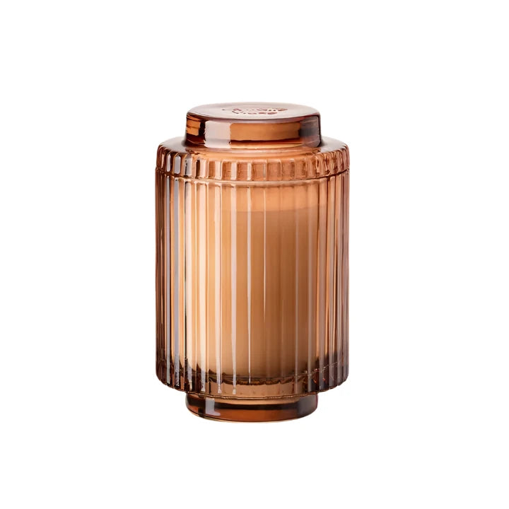 11oz Ribbed Glass<br>Candle with Lid<br>Sylvan Figue