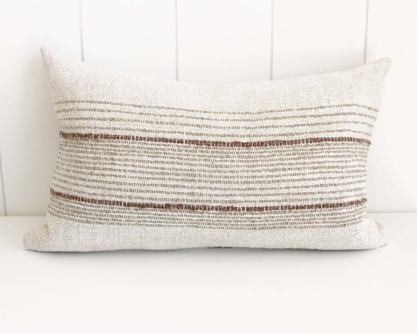 Solid & Striped Belgian Linen Pillow