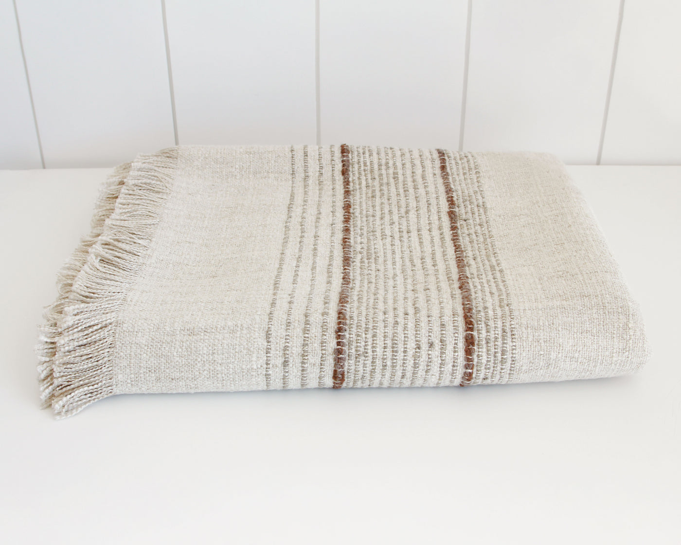 Solid & Striped Woven Throw
