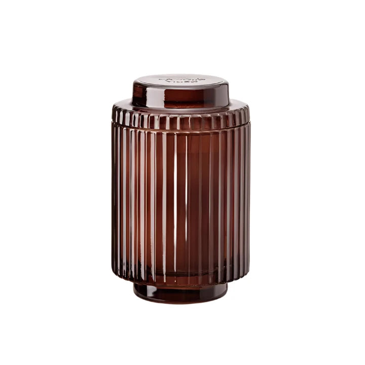 11oz Ribbed Glass<br>Candle with Lid<br>Tomato & Vine