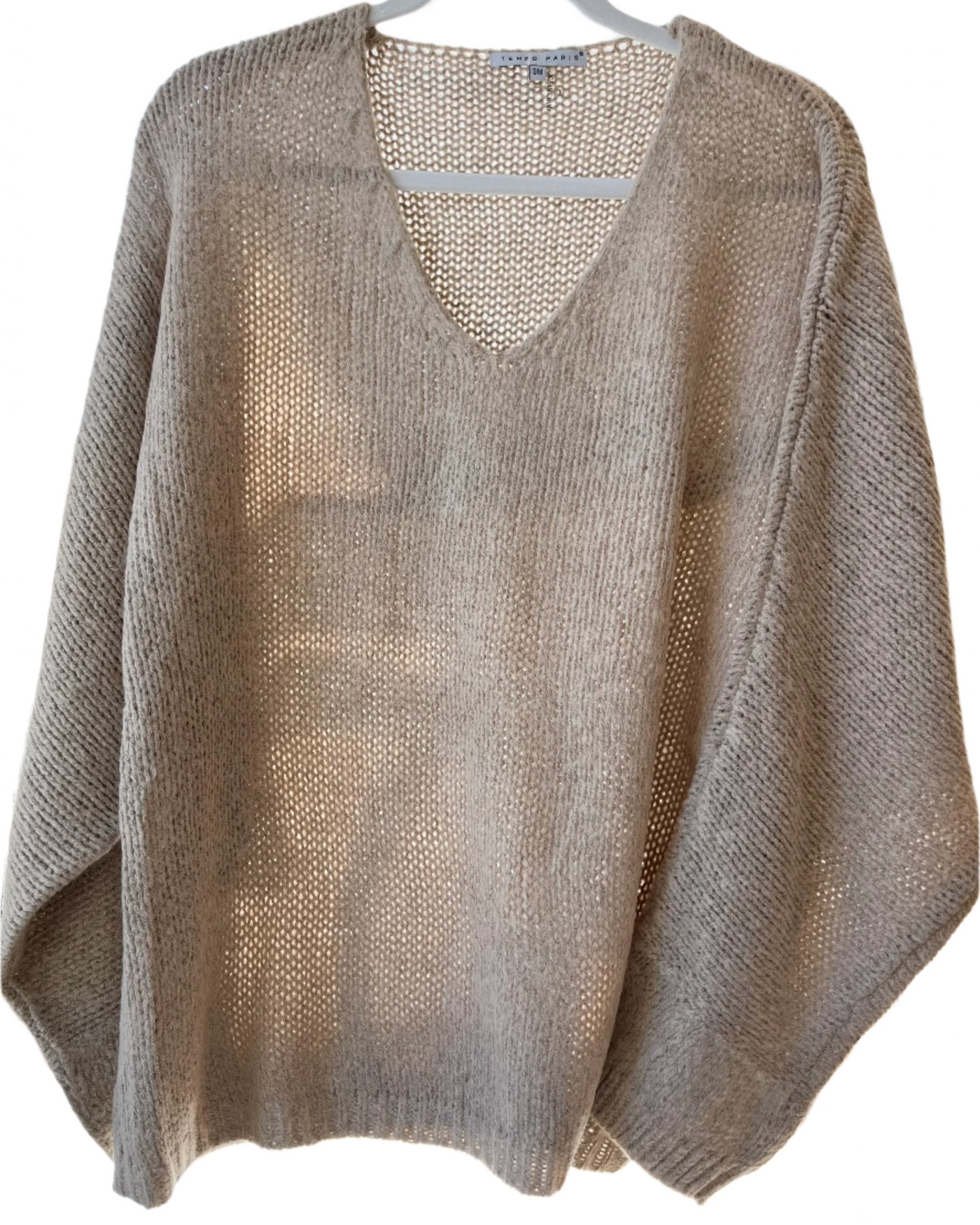 Beige V-Neck<br>Cozy Sweater