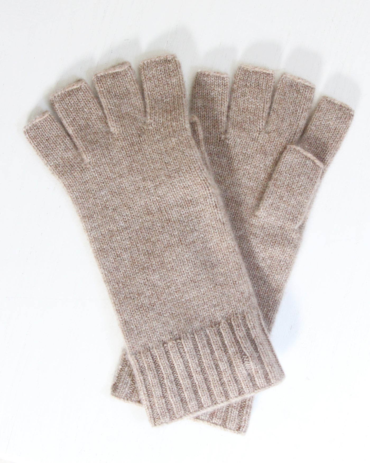 Natural Cashmere Fingerless Gloves