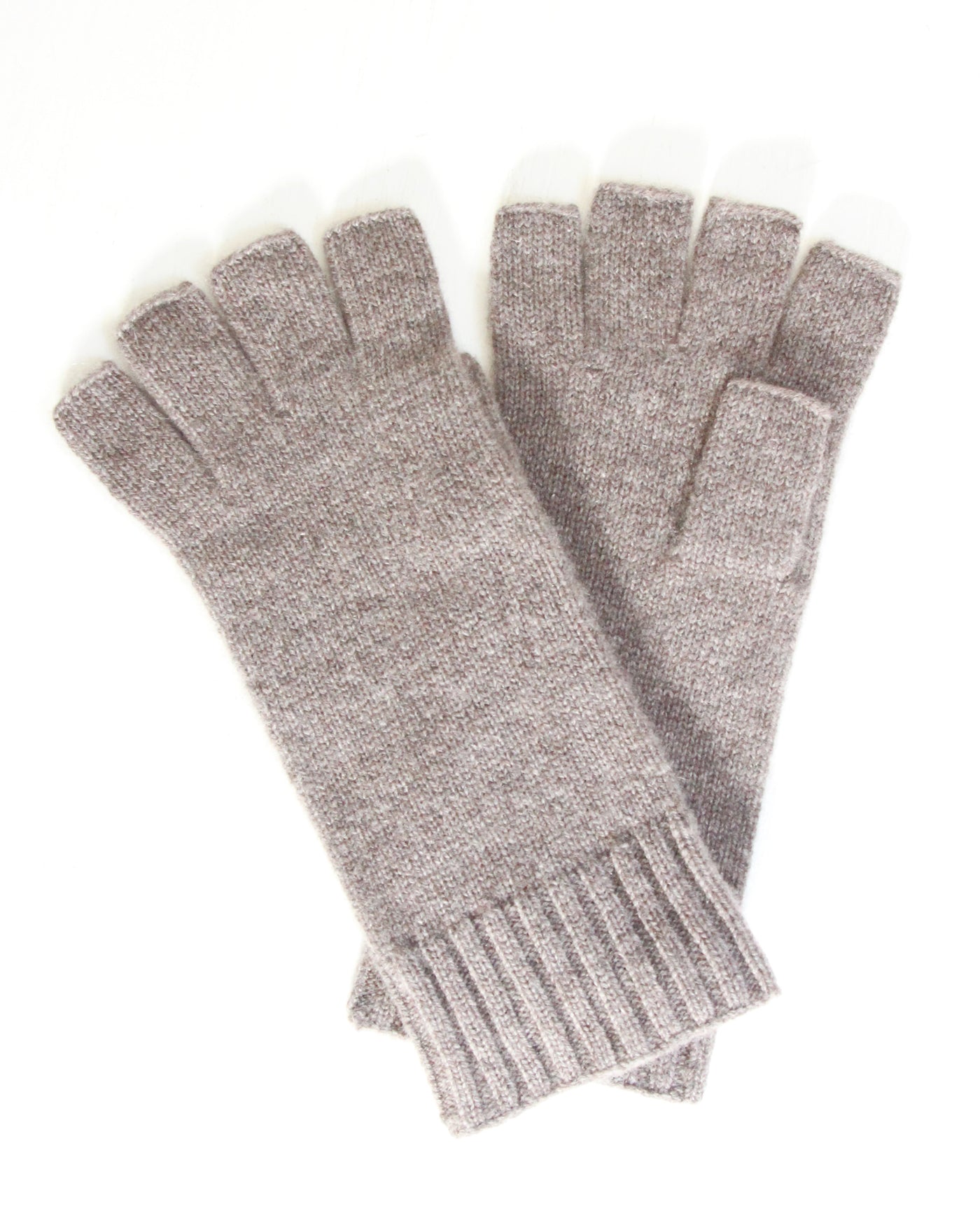 Dark Neutral Cashmere Fingerless Gloves