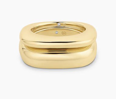 Sculptural Gold Ring Set