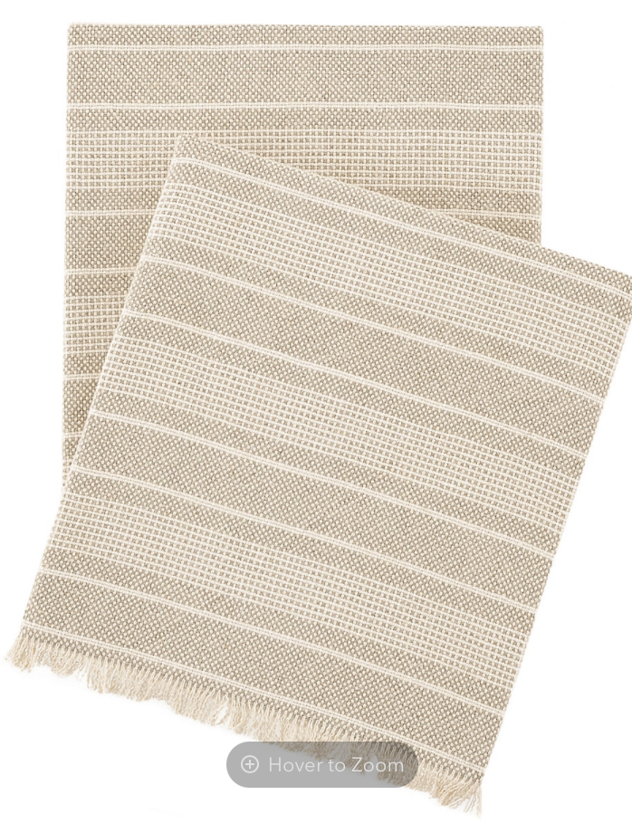 Natural Woven Throw 50"x70"
