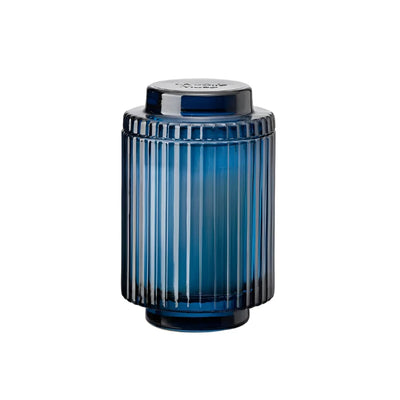 11oz Ribbed Glass<br>Candle with Lid